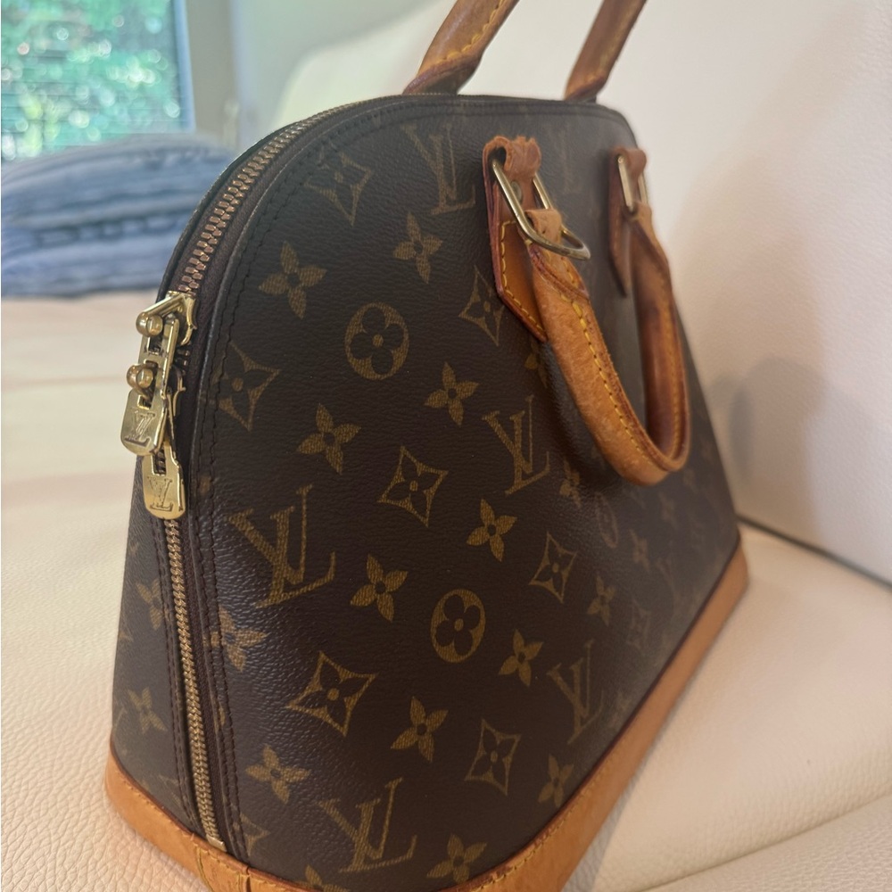 Louis Vuitton Brown Satchel with Iconic Monogram